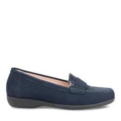 Mocassins Confort MARINE Femme CUIR