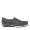Mocassins Confort MARINE Homme CUIR Motif Uni A Enfiler