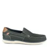 Mocassins Confort MARINE Homme CUIR Motif Uni A Enfiler