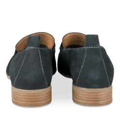 Mocassins Confort MARINE Femme CUIR Motif Uni A Enfiler
