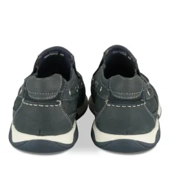 Mocassins Confort MARINE Homme CUIR Motif Uni A Enfiler