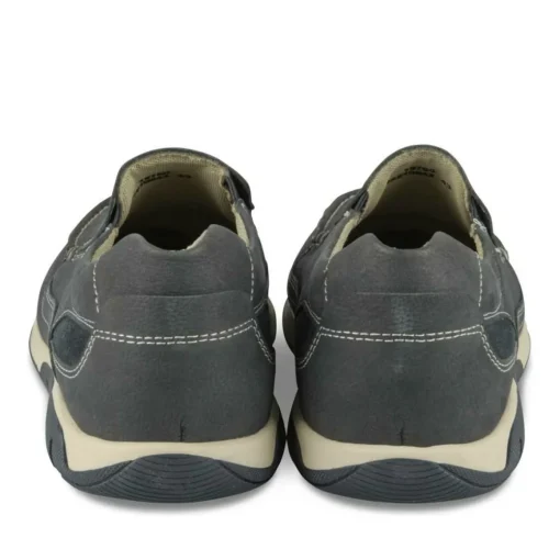 Mocassins Confort MARINE Homme CUIR Motif Uni A Enfiler
