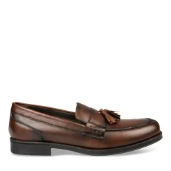 Mocassins Confort MARRON Homme CUIR Motif Uni
