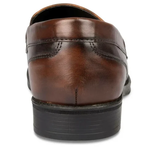 Mocassins Confort MARRON Homme CUIR Motif Uni