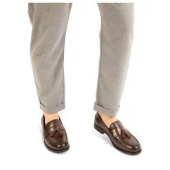 Mocassins Confort MARRON Homme CUIR Motif Uni