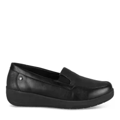 Mocassins Confort NOIR Femme Motif Uni A Enfiler