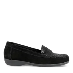 Mocassins Confort NOIR Femme CUIR