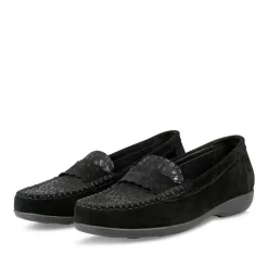 Mocassins Confort NOIR Femme CUIR