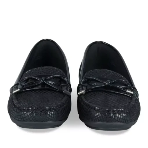 Mocassins Confort NOIR Femme Motif Uni