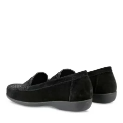 Mocassins Confort NOIR Femme CUIR