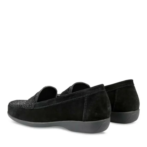 Mocassins Confort NOIR Femme CUIR