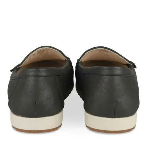 Mocassins Confort NOIR Femme Motif Uni A Enfiler