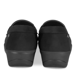 Mocassins Confort NOIR Femme Motif Uni A Enfiler