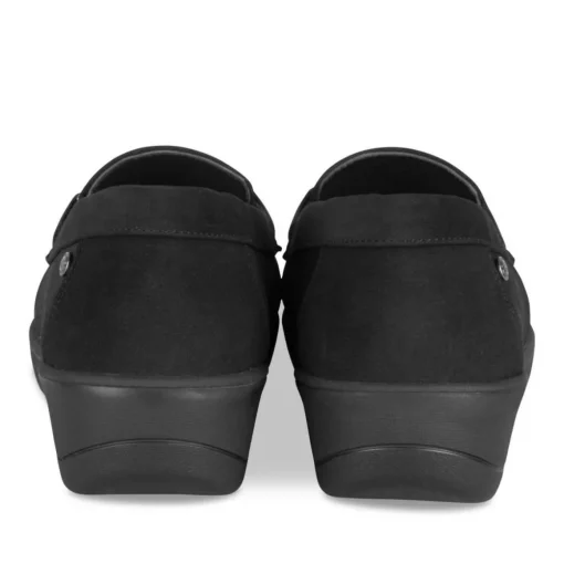 Mocassins Confort NOIR Femme Motif Uni A Enfiler
