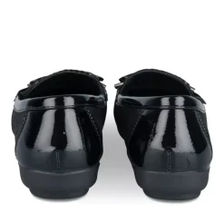 Mocassins Confort NOIR Femme Motif Uni