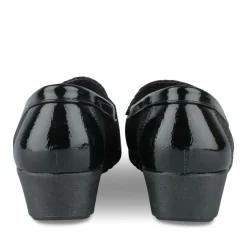 Mocassins Confort NOIR Femme Motif Uni
