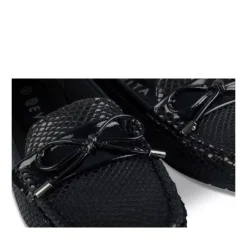 Mocassins Confort NOIR Femme Motif Uni