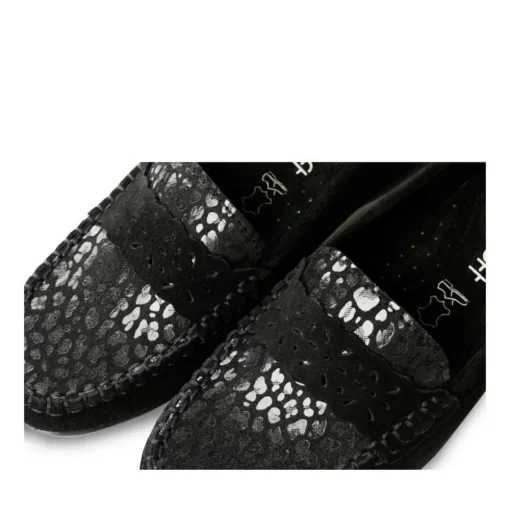 Mocassins Confort NOIR Femme CUIR
