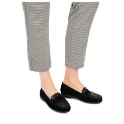 Mocassins Confort NOIR Femme CUIR