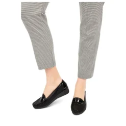 Mocassins Confort NOIR Femme Motif Uni