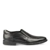 Mocassins Confort NOIR Homme CUIR Motif Uni A Enfiler