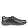Mocassins Confort NOIR Homme CUIR Motif Uni A Enfiler