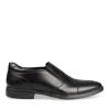 Mocassins Confort NOIR Homme CUIR Motif Uni A Enfiler
