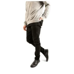 Mocassins Confort NOIR Homme CUIR Motif Uni A Enfiler