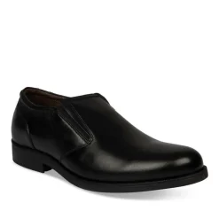 Mocassins Confort NOIR Homme CUIR A Enfiler