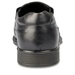 Mocassins Confort NOIR Homme CUIR Motif Uni A Enfiler