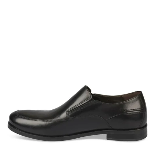 Mocassins Confort NOIR Homme CUIR A Enfiler