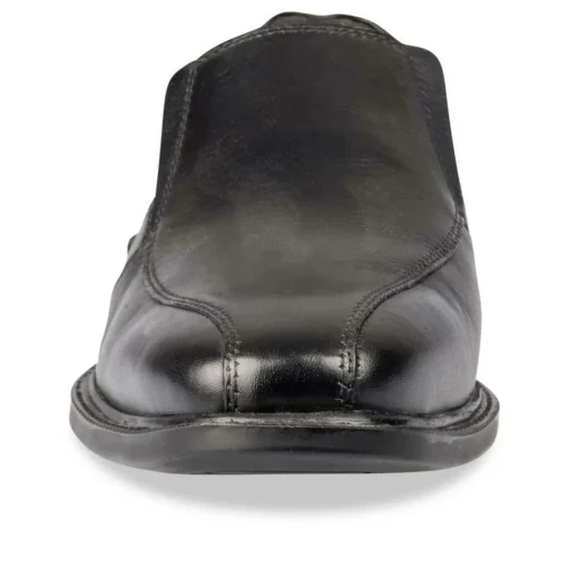 Mocassins Confort NOIR Homme CUIR Motif Uni A Enfiler
