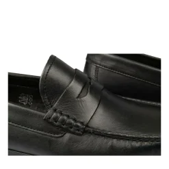 Mocassins Confort NOIR Homme CUIR Motif Uni