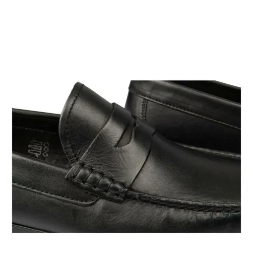 Mocassins Confort NOIR Homme CUIR Motif Uni