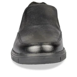 Mocassins Confort NOIR Homme CUIR Motif Uni A Enfiler