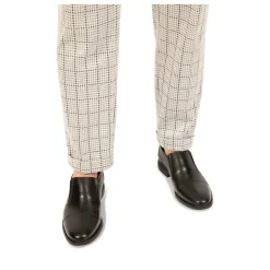 Mocassins Confort NOIR Homme CUIR Motif Uni A Enfiler