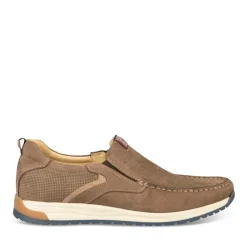 Mocassins Confort TAUPE Homme CUIR A Enfiler