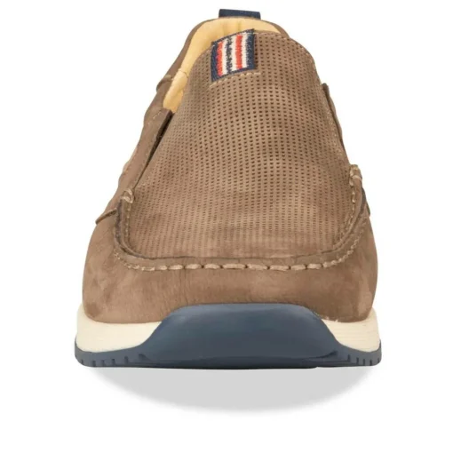 Mocassins Confort TAUPE Homme CUIR A Enfiler