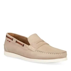 Mocassins GRIS Homme CUIR Motif Uni A Enfiler