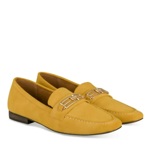 Mocassins JAUNE Femme Motif Uni A Enfiler