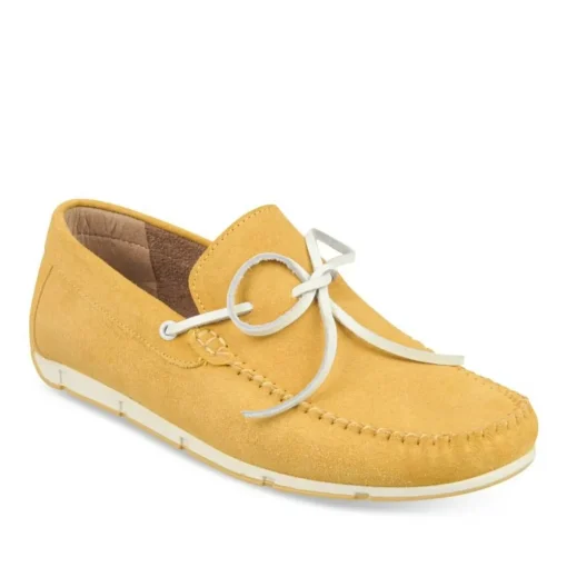 Mocassins JAUNE Homme CUIR Motif Uni