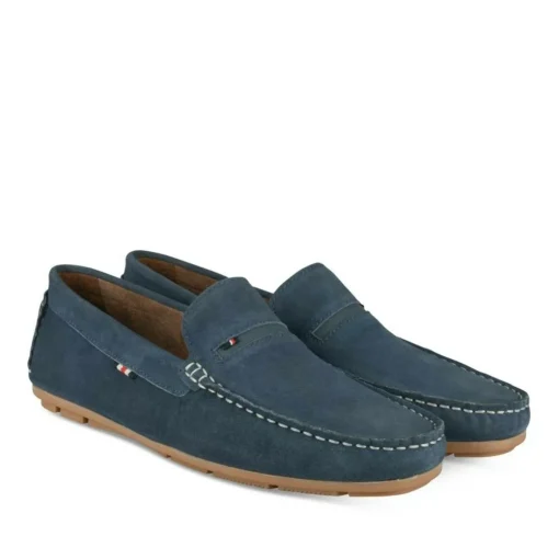 Mocassins JEANS Homme CUIR Motif Uni A Enfiler