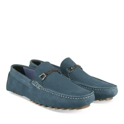 Mocassins JEANS Homme CUIR Motif Uni A Enfiler