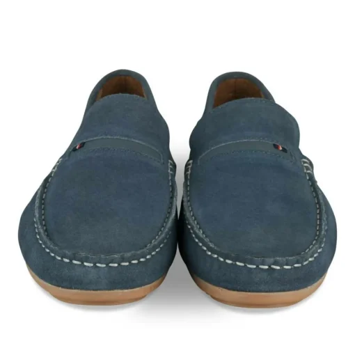 Mocassins JEANS Homme CUIR Motif Uni A Enfiler