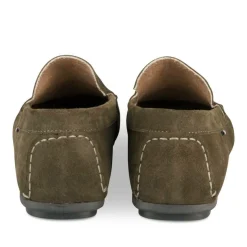 Mocassins KAKI Homme CUIR Motif Uni A Enfiler