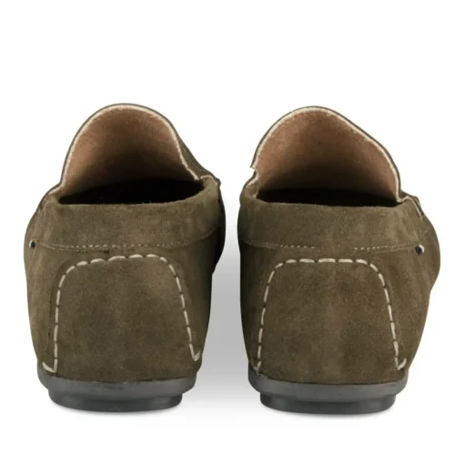 Mocassins KAKI Homme CUIR Motif Uni A Enfiler