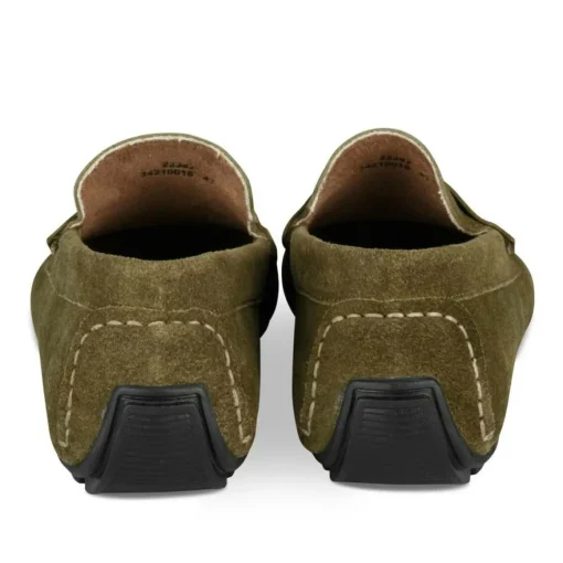 Mocassins KAKI Homme CUIR Motif Uni A Enfiler