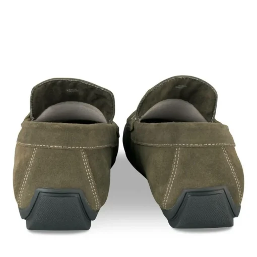 Mocassins KAKI Homme CUIR Motif Uni A Enfiler