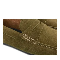 Mocassins KAKI Homme CUIR Motif Uni A Enfiler