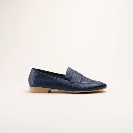 Mocassins MARINE Femme CUIR Motif Uni A Enfiler